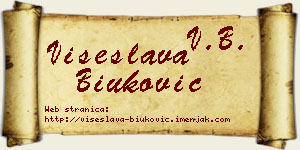 Višeslava Biuković vizit kartica